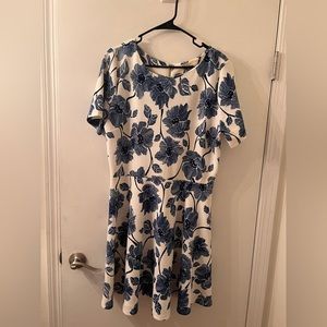 Royal Blue and White dress size XL